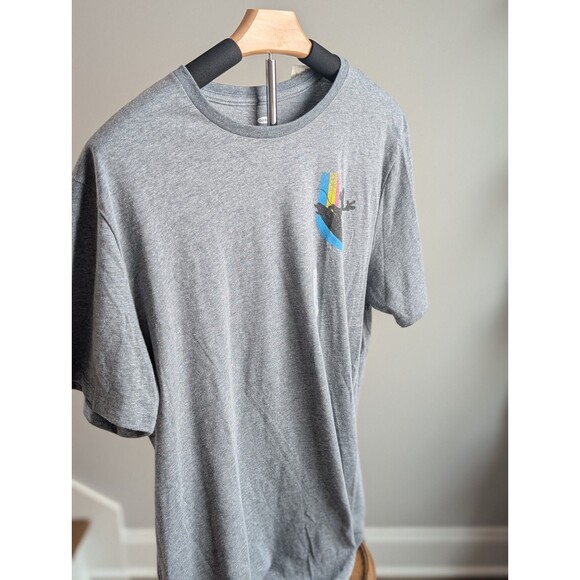 Disney Old Navy Mickey Mouse Surfing T Shirt Adult Large Gray New With Tags - Picture 6 of 16